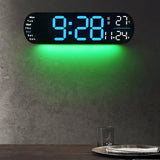 Maxbell Digital Alarm Clock with Temperature Display for Living Room NightStand Dorm Blue