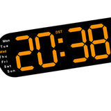 Maxbell Digital Alarm Clock with Temperature Display for Living Room NightStand Dorm Orange
