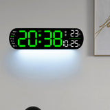 Maxbell Digital Alarm Clock with Temperature Display for Living Room NightStand Dorm Green