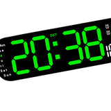 Maxbell Digital Alarm Clock with Temperature Display for Living Room NightStand Dorm Green
