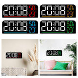 Maxbell Digital Alarm Clock Modern 12/24H Dual Alarm Settings for Dorm Bedroom Shelf Red