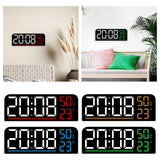 Maxbell Digital Alarm Clock Modern 12/24H Dual Alarm Settings for Dorm Bedroom Shelf Red