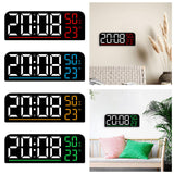 Maxbell Digital Alarm Clock Modern 12/24H Dual Alarm Settings for Dorm Bedroom Shelf Red