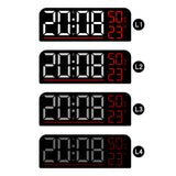 Maxbell Digital Alarm Clock Modern 12/24H Dual Alarm Settings for Dorm Bedroom Shelf Red
