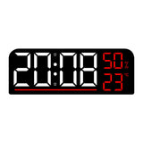 Maxbell Digital Alarm Clock Modern 12/24H Dual Alarm Settings for Dorm Bedroom Shelf Red