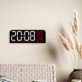 Maxbell Digital Alarm Clock Modern 12/24H Dual Alarm Settings for Dorm Bedroom Shelf Red