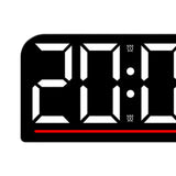 Maxbell Digital Alarm Clock Modern 12/24H Dual Alarm Settings for Dorm Bedroom Shelf Red