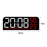 Maxbell Digital Alarm Clock Modern 12/24H Dual Alarm Settings for Dorm Bedroom Shelf Red