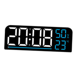 Maxbell Digital Alarm Clock Modern 12/24H Dual Alarm Settings for Dorm Bedroom Shelf Blue
