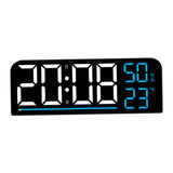 Maxbell Digital Alarm Clock Modern 12/24H Dual Alarm Settings for Dorm Bedroom Shelf Blue