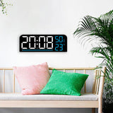 Maxbell Digital Alarm Clock Modern 12/24H Dual Alarm Settings for Dorm Bedroom Shelf Blue