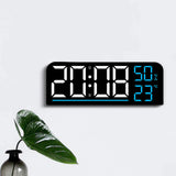Maxbell Digital Alarm Clock Modern 12/24H Dual Alarm Settings for Dorm Bedroom Shelf Blue