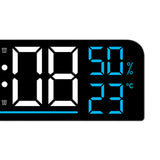 Maxbell Digital Alarm Clock Modern 12/24H Dual Alarm Settings for Dorm Bedroom Shelf Blue