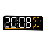 Maxbell Digital Alarm Clock Modern 12/24H Dual Alarm Settings for Dorm Bedroom Shelf Orange
