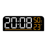 Maxbell Digital Alarm Clock Modern 12/24H Dual Alarm Settings for Dorm Bedroom Shelf Orange
