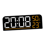Maxbell Digital Alarm Clock Modern 12/24H Dual Alarm Settings for Dorm Bedroom Shelf Orange