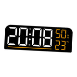 Maxbell Digital Alarm Clock Modern 12/24H Dual Alarm Settings for Dorm Bedroom Shelf Orange
