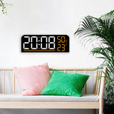 Maxbell Digital Alarm Clock Modern 12/24H Dual Alarm Settings for Dorm Bedroom Shelf Orange