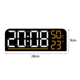 Maxbell Digital Alarm Clock Modern 12/24H Dual Alarm Settings for Dorm Bedroom Shelf Orange
