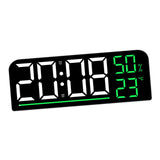 Maxbell Digital Alarm Clock Modern 12/24H Dual Alarm Settings for Dorm Bedroom Shelf Green