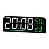 Maxbell Digital Alarm Clock Modern 12/24H Dual Alarm Settings for Dorm Bedroom Shelf Green