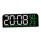 Maxbell Digital Alarm Clock Modern 12/24H Dual Alarm Settings for Dorm Bedroom Shelf Green