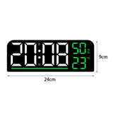 Maxbell Digital Alarm Clock Modern 12/24H Dual Alarm Settings for Dorm Bedroom Shelf Green