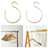 Maxbell S Hanging Hook Closet Hook Metal Aluminum Alloy Hook for Clothes Plants Home gold