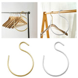 Maxbell S Hanging Hook Closet Hook Metal Aluminum Alloy Hook for Clothes Plants Home gold