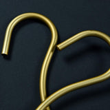 Maxbell S Hanging Hook Closet Hook Metal Aluminum Alloy Hook for Clothes Plants Home gold
