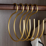 Maxbell S Hanging Hook Closet Hook Metal Aluminum Alloy Hook for Clothes Plants Home gold