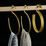 Maxbell S Hanging Hook Closet Hook Metal Aluminum Alloy Hook for Clothes Plants Home gold