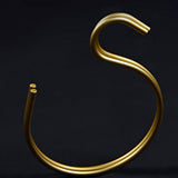 Maxbell S Hanging Hook Closet Hook Metal Aluminum Alloy Hook for Clothes Plants Home gold