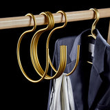 Maxbell S Hanging Hook Closet Hook Metal Aluminum Alloy Hook for Clothes Plants Home gold