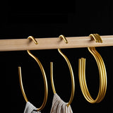 Maxbell S Hanging Hook Closet Hook Metal Aluminum Alloy Hook for Clothes Plants Home gold