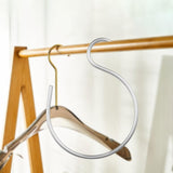 Maxbell S Hanging Hook Closet Hook Metal Aluminum Alloy Hook for Clothes Plants Home silver
