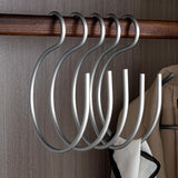 Maxbell S Hanging Hook Closet Hook Metal Aluminum Alloy Hook for Clothes Plants Home silver