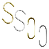 Maxbell Hanging Hook Closet Hook Organizer Aluminum Alloy Hook for Clothes Bags Cups Gold S Shaped