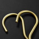 Maxbell Hanging Hook Closet Hook Organizer Aluminum Alloy Hook for Clothes Bags Cups Gold S Shaped