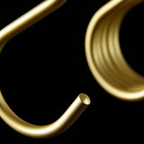 Maxbell Hanging Hook Closet Hook Organizer Aluminum Alloy Hook for Clothes Bags Cups Gold S Shaped