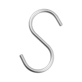 Maxbell Hanging Hook Closet Hook Organizer Aluminum Alloy Hook for Clothes Bags Cups Silver S Shaped