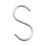 Maxbell Hanging Hook Closet Hook Organizer Aluminum Alloy Hook for Clothes Bags Cups Silver S Shaped