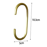 Maxbell Hanging Hook Closet Hook Organizer Aluminum Alloy Hook for Clothes Bags Cups Gold C Shaped