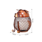 Maxbell Metal Dog Money Bank Reticulated Piggy Bank Cute for Birthday Christmas Gift