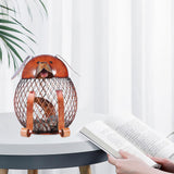 Maxbell Metal Dog Money Bank Reticulated Piggy Bank Cute for Birthday Christmas Gift