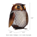 Maxbell Metal Owl Money Bank Reticulated Piggy Bank Cute for Birthday Christmas Gift