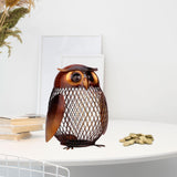 Maxbell Metal Owl Money Bank Reticulated Piggy Bank Cute for Birthday Christmas Gift