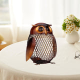Maxbell Metal Owl Money Bank Reticulated Piggy Bank Cute for Birthday Christmas Gift