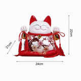 Maxbell Lucky Cat Money Bank Saving Jar for Housewarming Home Decor Business Opening Style A