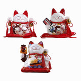Maxbell Lucky Cat Money Bank Saving Jar for Housewarming Home Decor Business Opening Style A